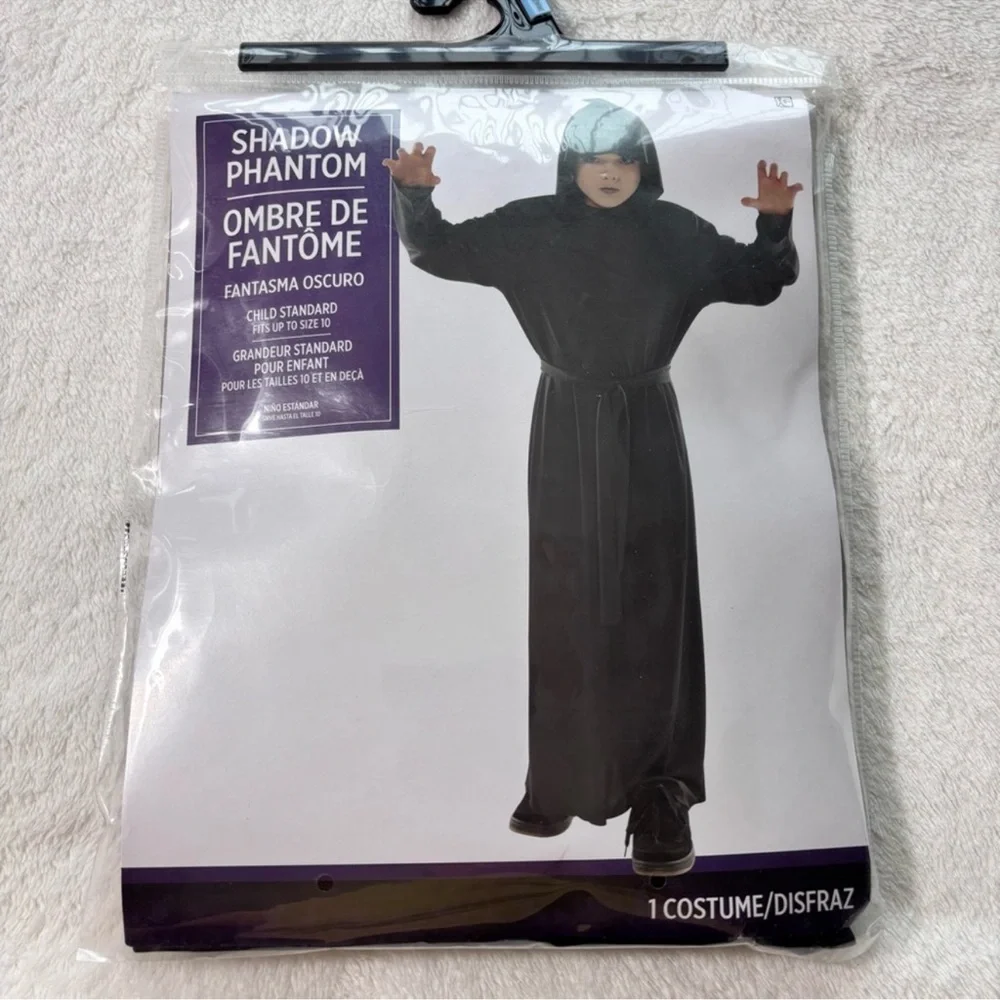Shadow Phantom Robe Halloween Costume Child standard‎ Fits up to Size 10 NEW